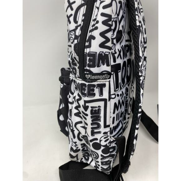 Disney Loungefly Mickey Mouse Backpack Graffiti Style Black/White Song Tune main image 8